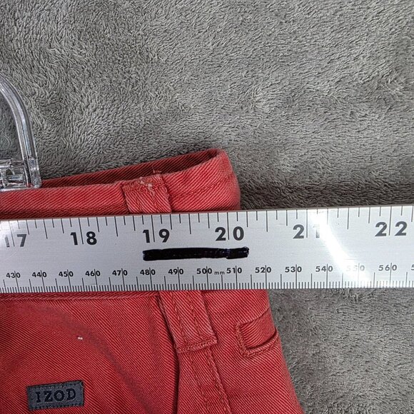 Mens Izod Red Chino Shorts Casual 100% Cotton 10" Inseam Size 40 - Picture 7 of 10